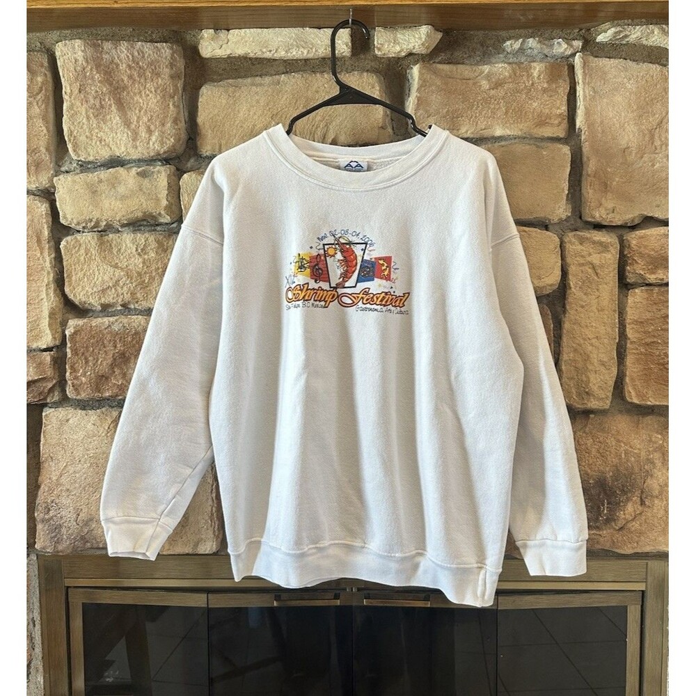 VTG Y2K 2006 Shrimp Festival San Felipe Mexico Crewneck Sweatshirt L Men’s 00s